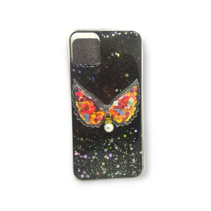 iPhone 11 Pro Max Transparent Glitter Angel Wings Cover - 2 Colors